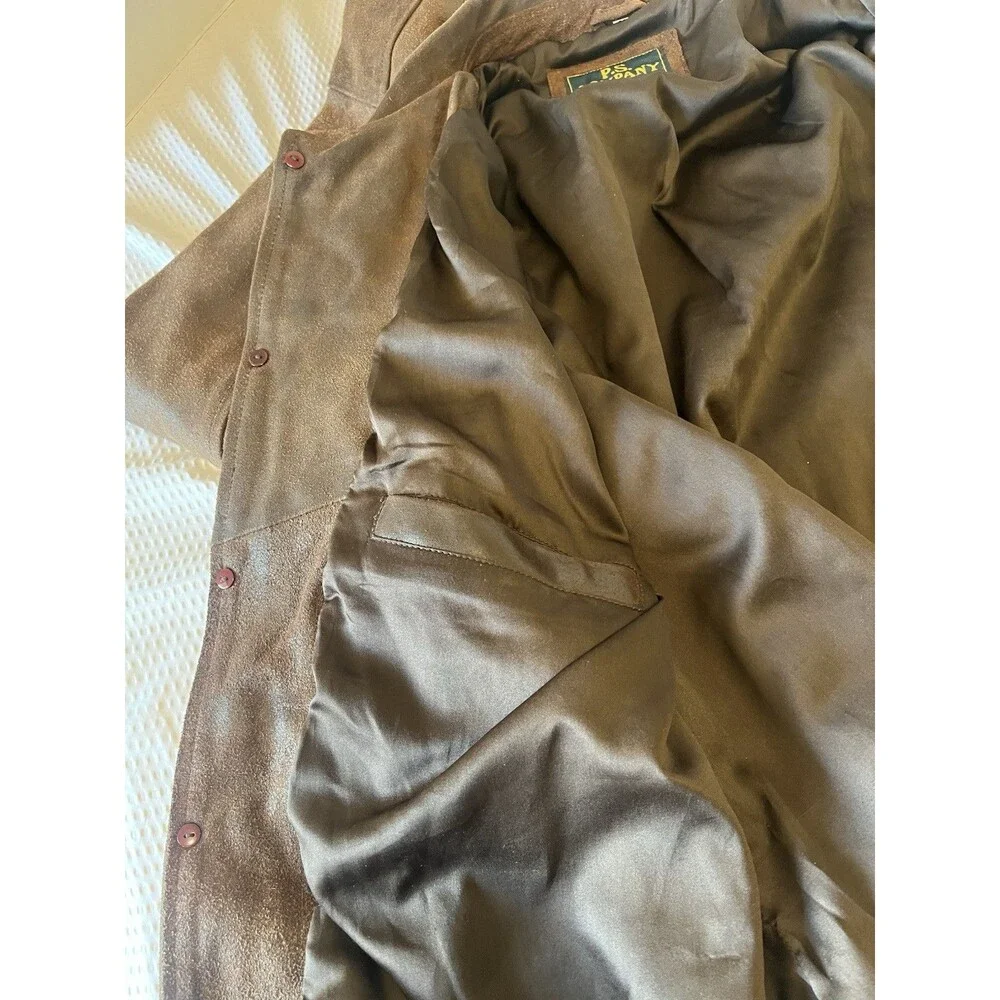 P.S. Company Men’s Size 52 Soft Distressed Brown Nappa Leather Jacket